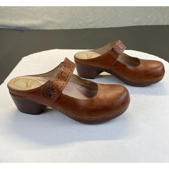 Dansko Womens Mule Clogs Brown Leather Size 36 - Picture 1 of 15